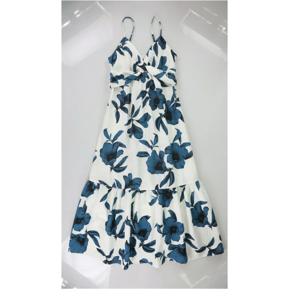 Banana Republic Size 6 Tall Blue and White floral dress
